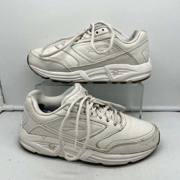 Brooks Shoes Womens 8.5 Addiction Walker Walking Sneaker White Lace * - Picture 1 of 8